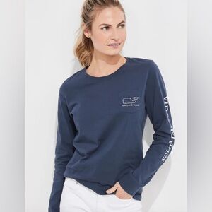 Vineyard Vines Navy Long Sleeve Tee